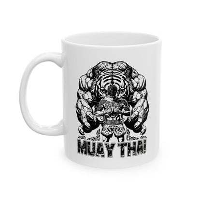 Muay Thai Tiger Ceramic Mug — Fierce Fighter 11oz/15oz