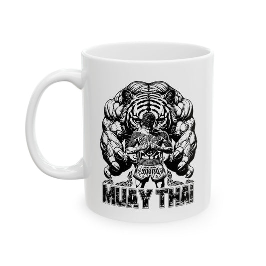Muay Thai Tiger Ceramic Mug — Fierce Fighter 11oz/15oz