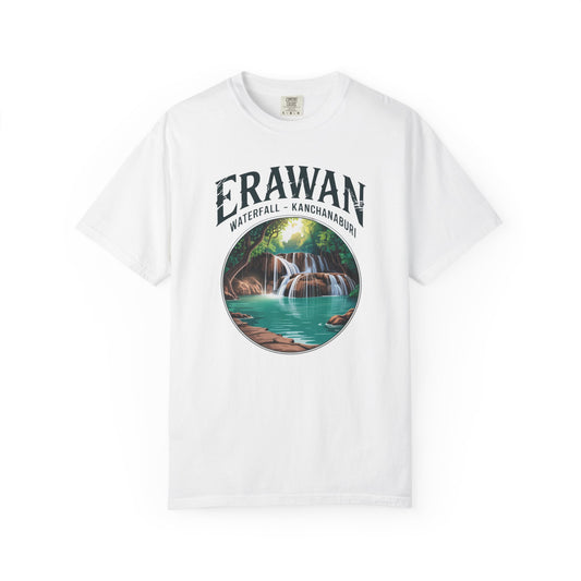 Erawan Waterfall Thailand Nature Travel T-Shirt — Scenic Erawan Waterfall Graphic Tee
