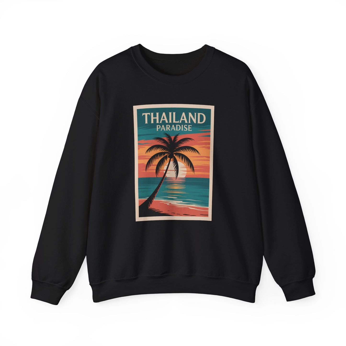 thailand paradise retro sunset crewneck sweatshirt