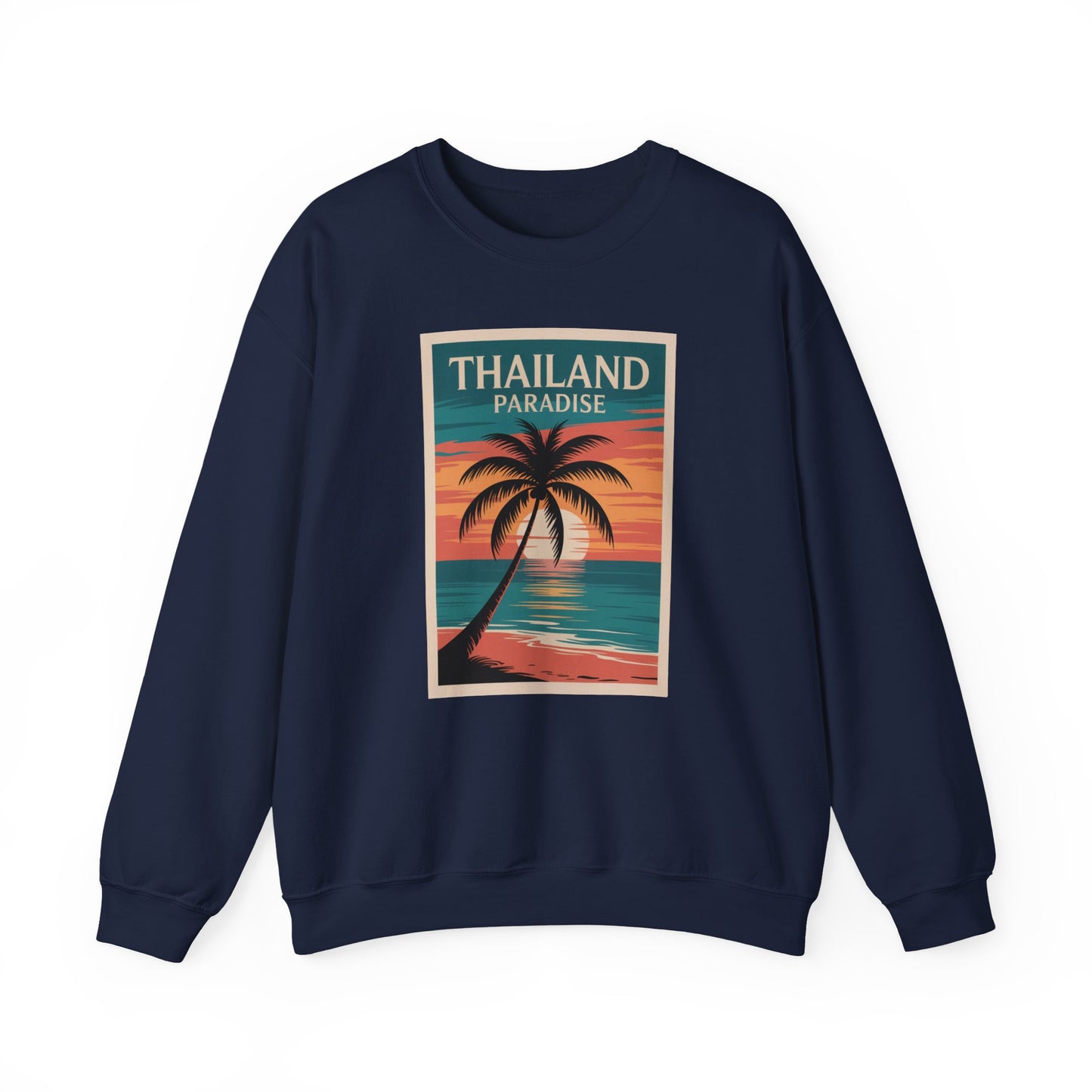 thailand paradise retro sunset crewneck sweatshirt