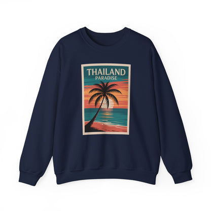 Thailand Paradise Retro Sunset Crewneck Sweatshirt