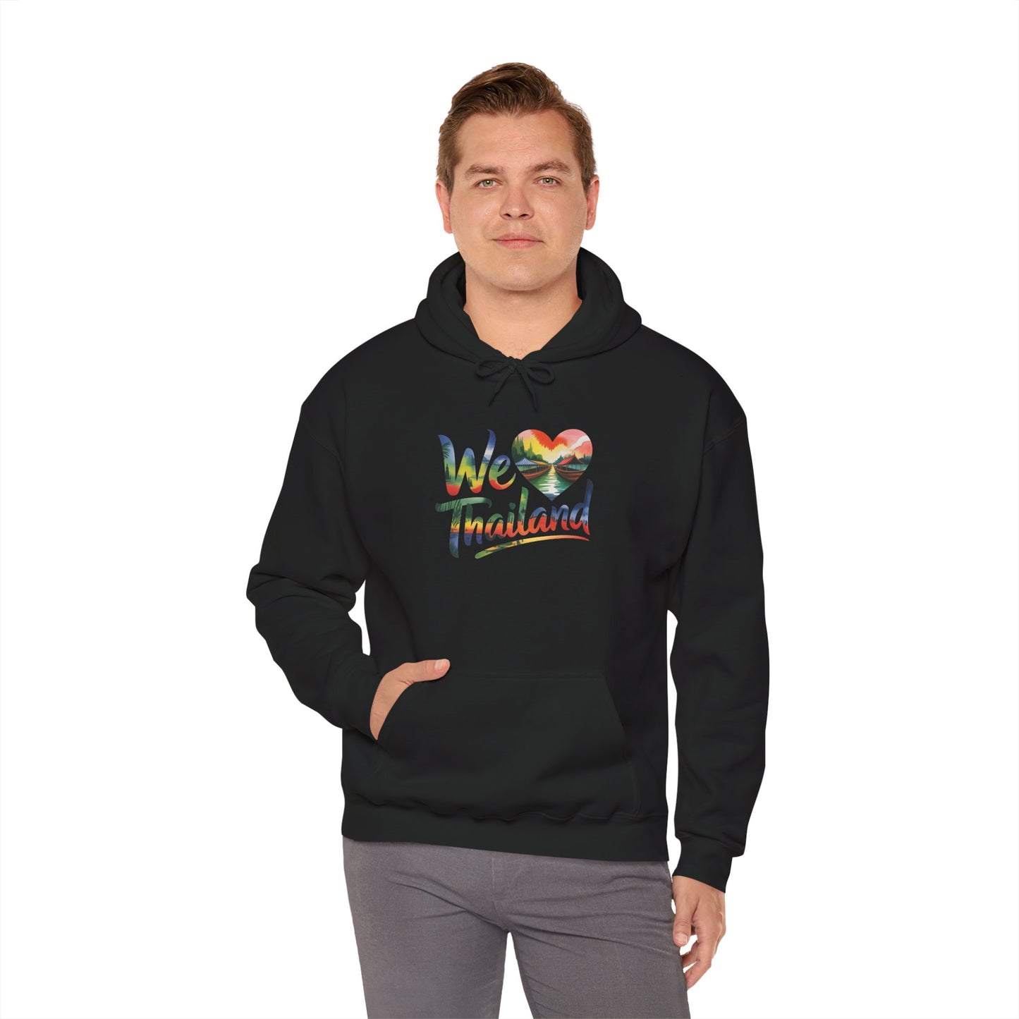 we ♥ thailand hoodie — tropical heart travel sweatshirt for thailand lovers