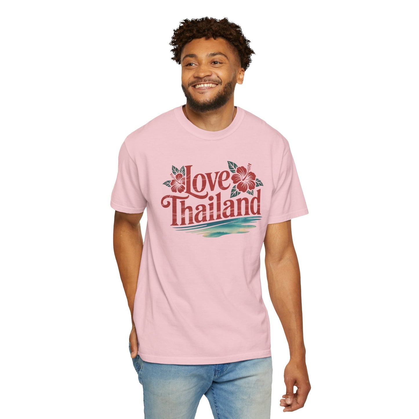 love thailand t-shirt — floral tropical vacation tee