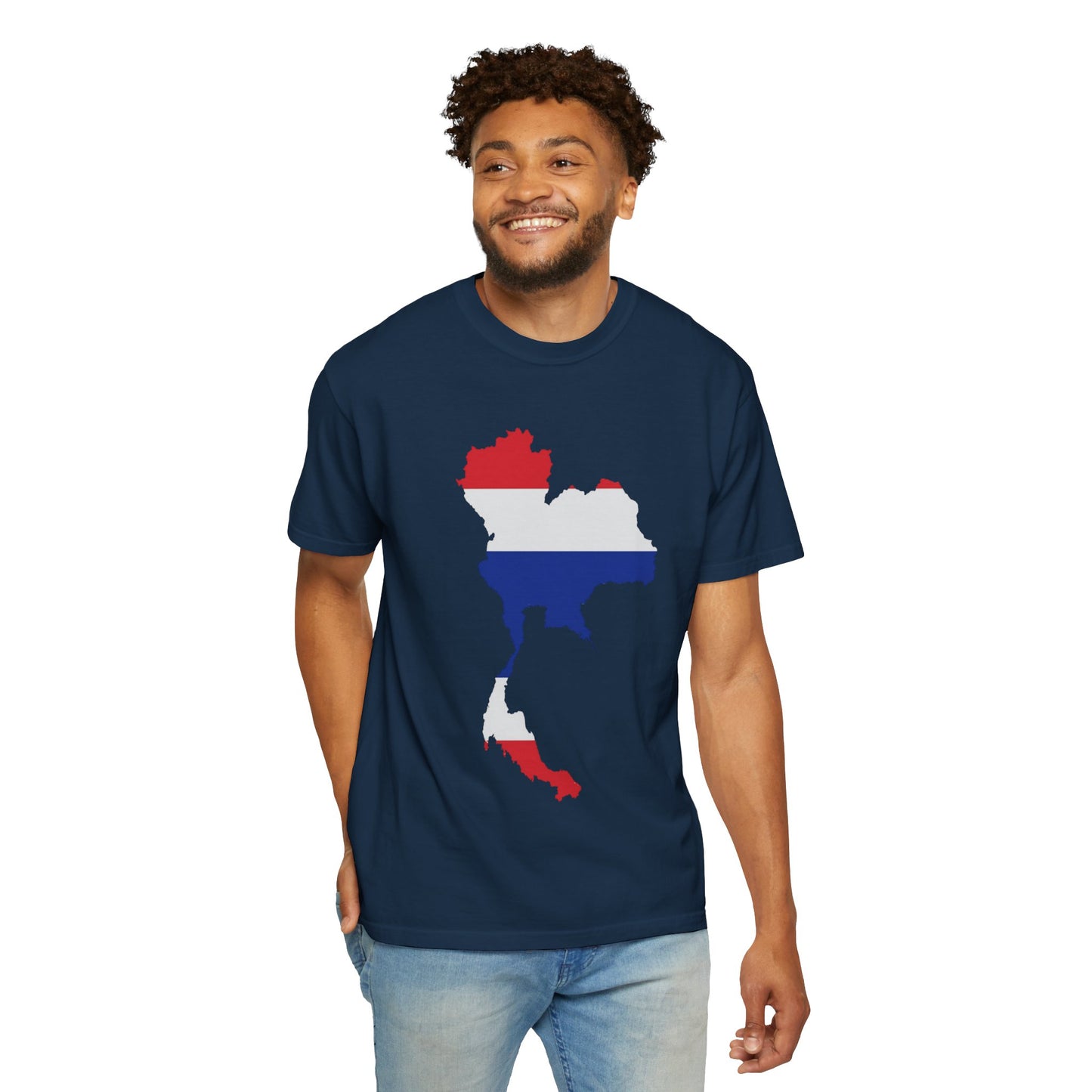 thailand flag map minimal travel graphic t-shirt