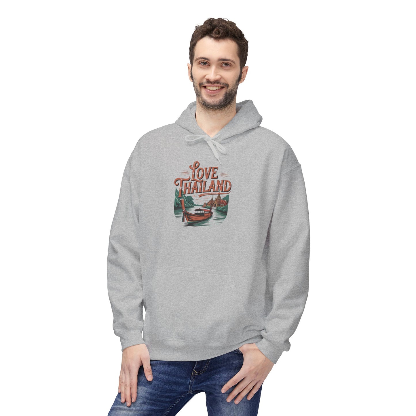 love thailand travel hoodie — wilderness canoe graphic hoody