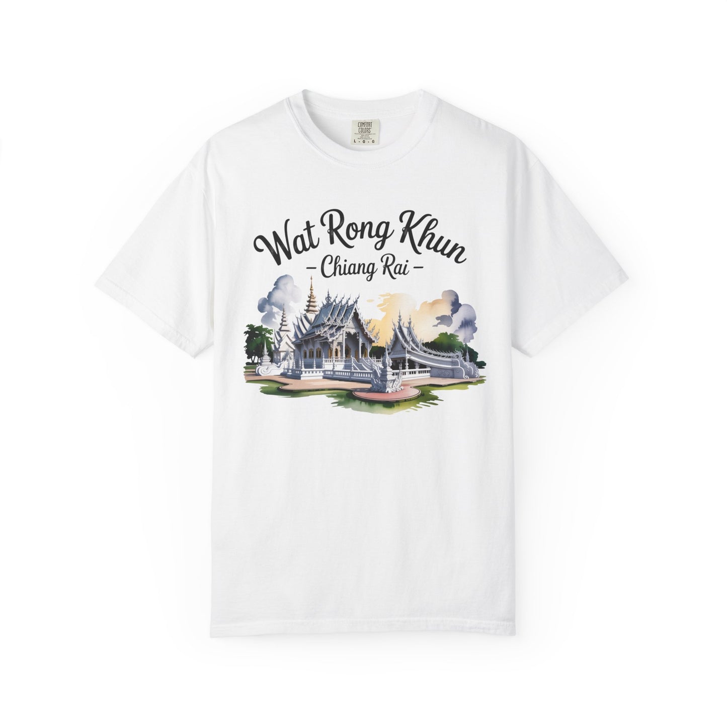 wat rong khun chiang rai t-shirt — thai temple travel souvenir tee
