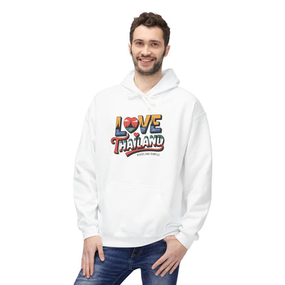 Love Thailand Retro Travel Hoodie — Colorful Vintage Thailand Sweatshirt