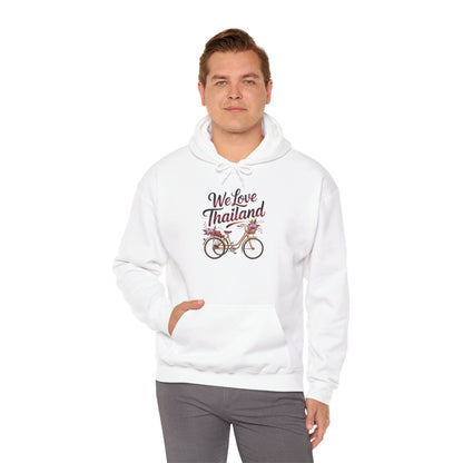 Thailand Bicycle Hoodie — "We Love Thailand" Travel Sweatshirt