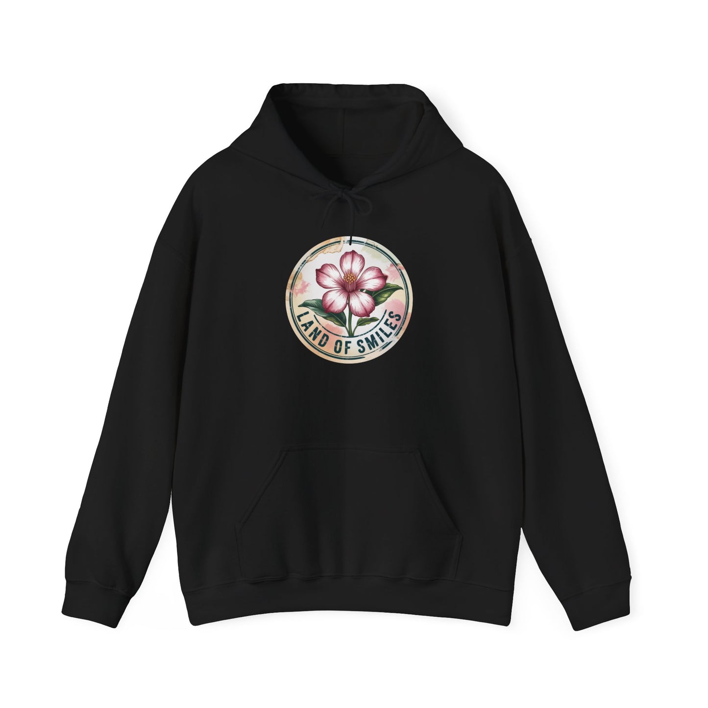 land of smiles floral hoodie