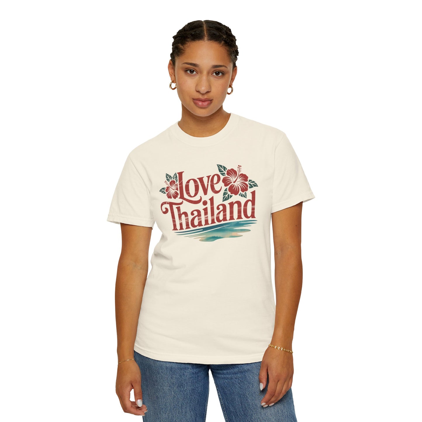love thailand t-shirt — floral tropical vacation tee