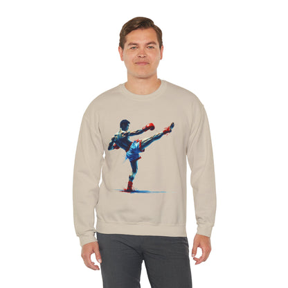 Muay Thai Art Sweatshirt – Colorful Muay Thai Fighter Crewneck