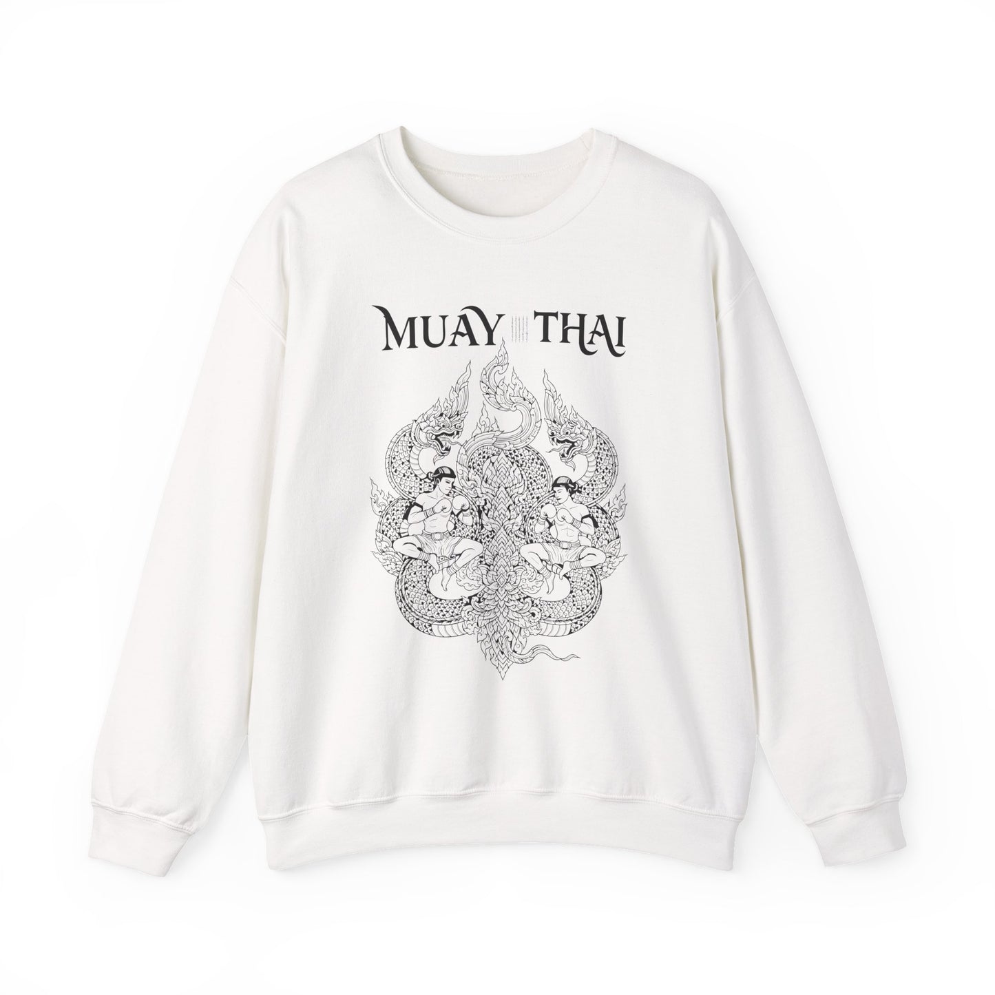 muay thai warrior silhouette sweatshirt
