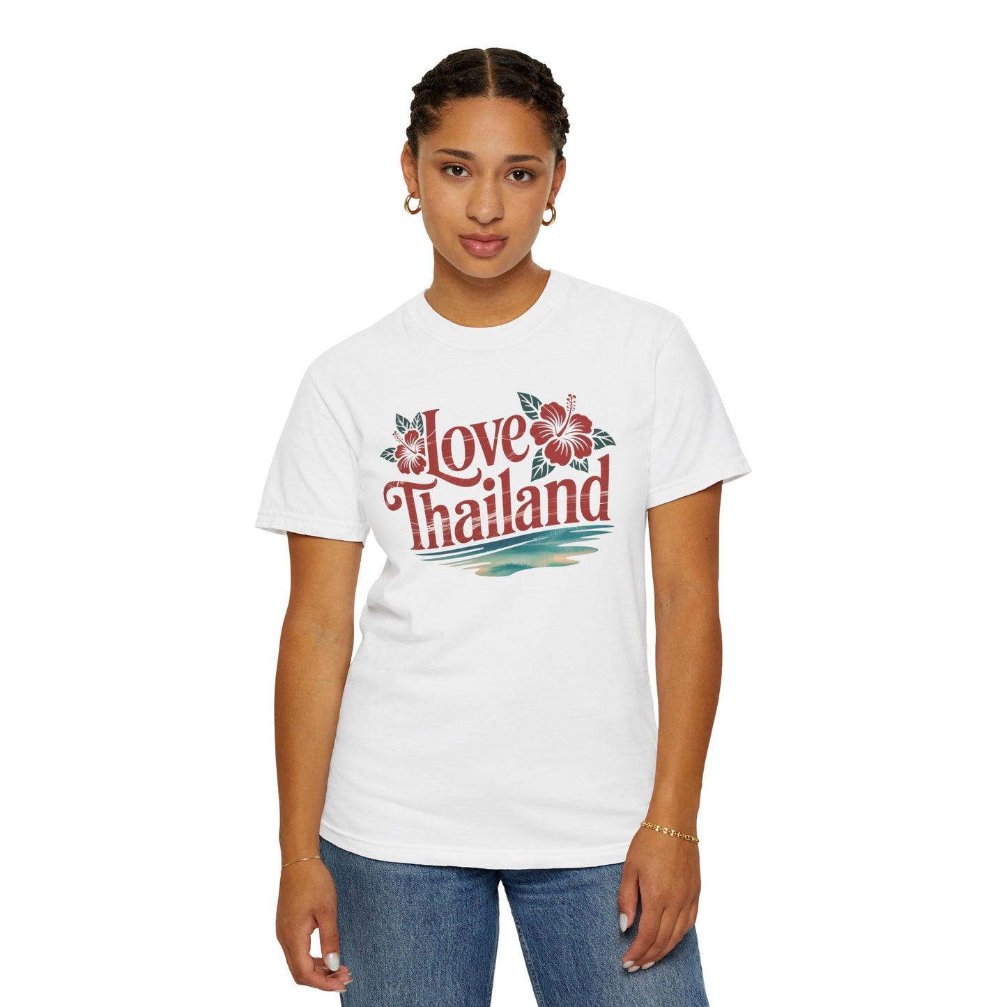 love thailand t-shirt — floral tropical vacation tee