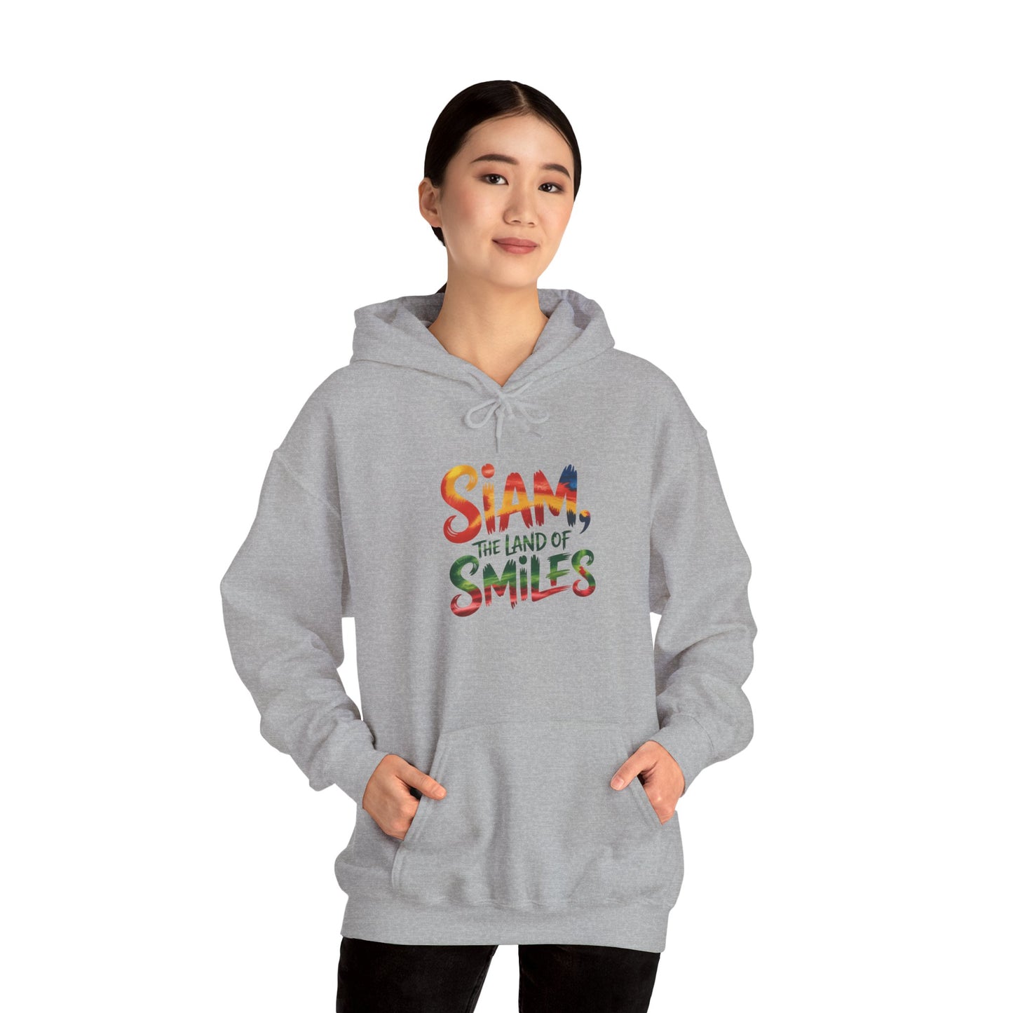 siam the land of smiles hoodie — colorful thai travel sweatshirt