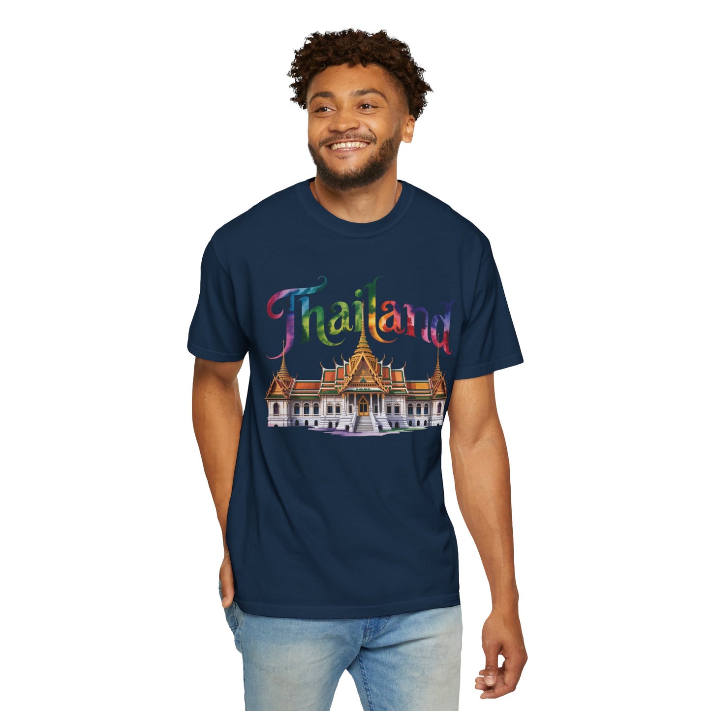 thailand rainbow temple travel graphic t-shirt