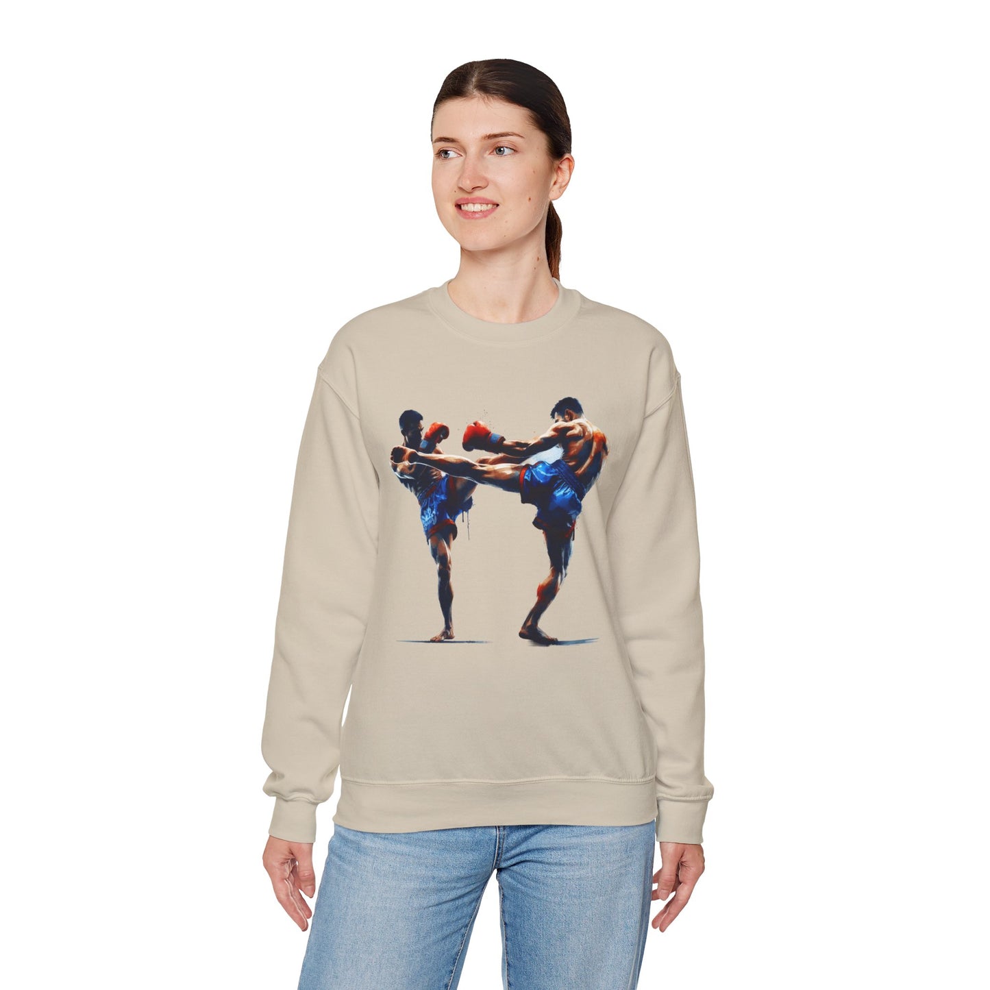 muay thai fight sweatshirt — combat sports crewneck for fighters & fans