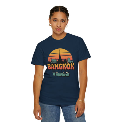 Bangkok Vibes Retro Sunset Skyline Graphic T-Shirt