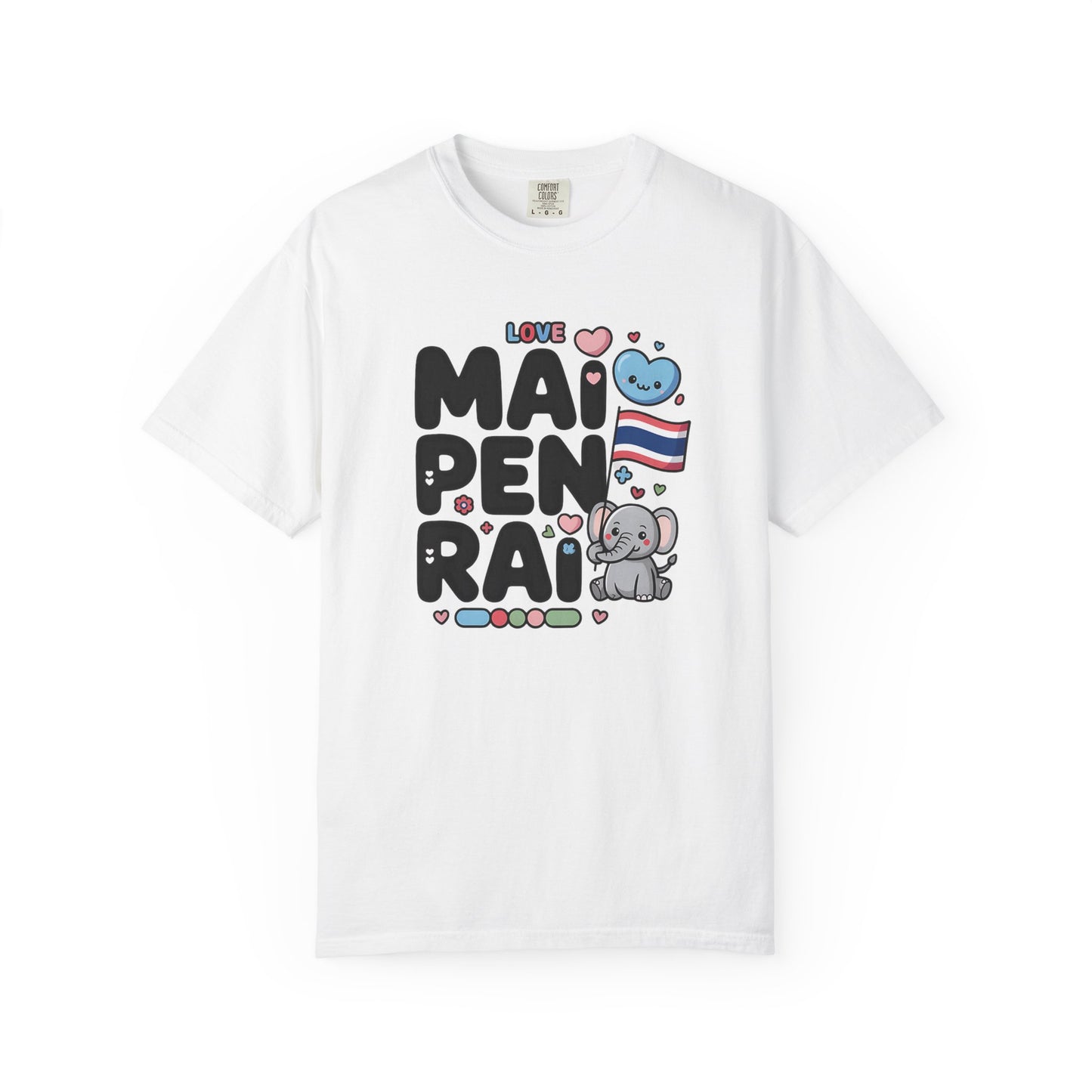 mai pen rai cute thailand quote graphic t-shirt