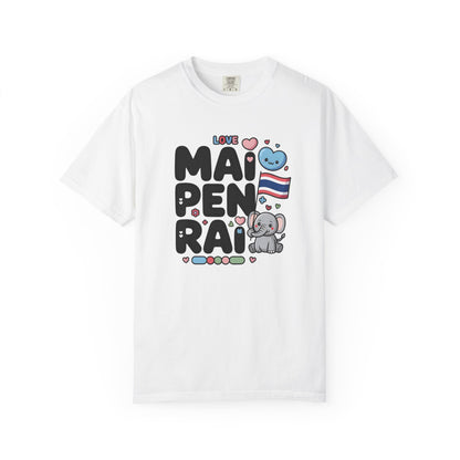 Mai Pen Rai Cute Thailand Quote Graphic T-Shirt