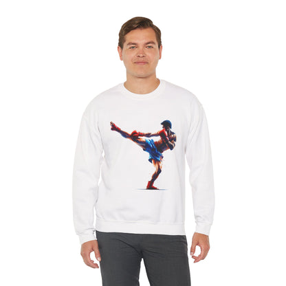 Muay Thai Silhouette Sweatshirt — Martial Arts Crewneck for Fighters & Fans