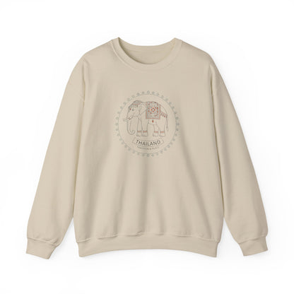 Thailand Tradition & Peace Elephant Crewneck Sweatshirt
