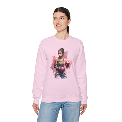 Muay Thai Lady Fighter Crewneck Sweatshirt