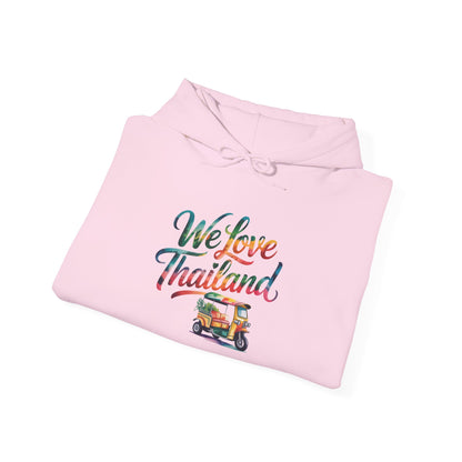 Thailand Travel Hoodie — "We Love Thailand" Tuk Tuk Graphic