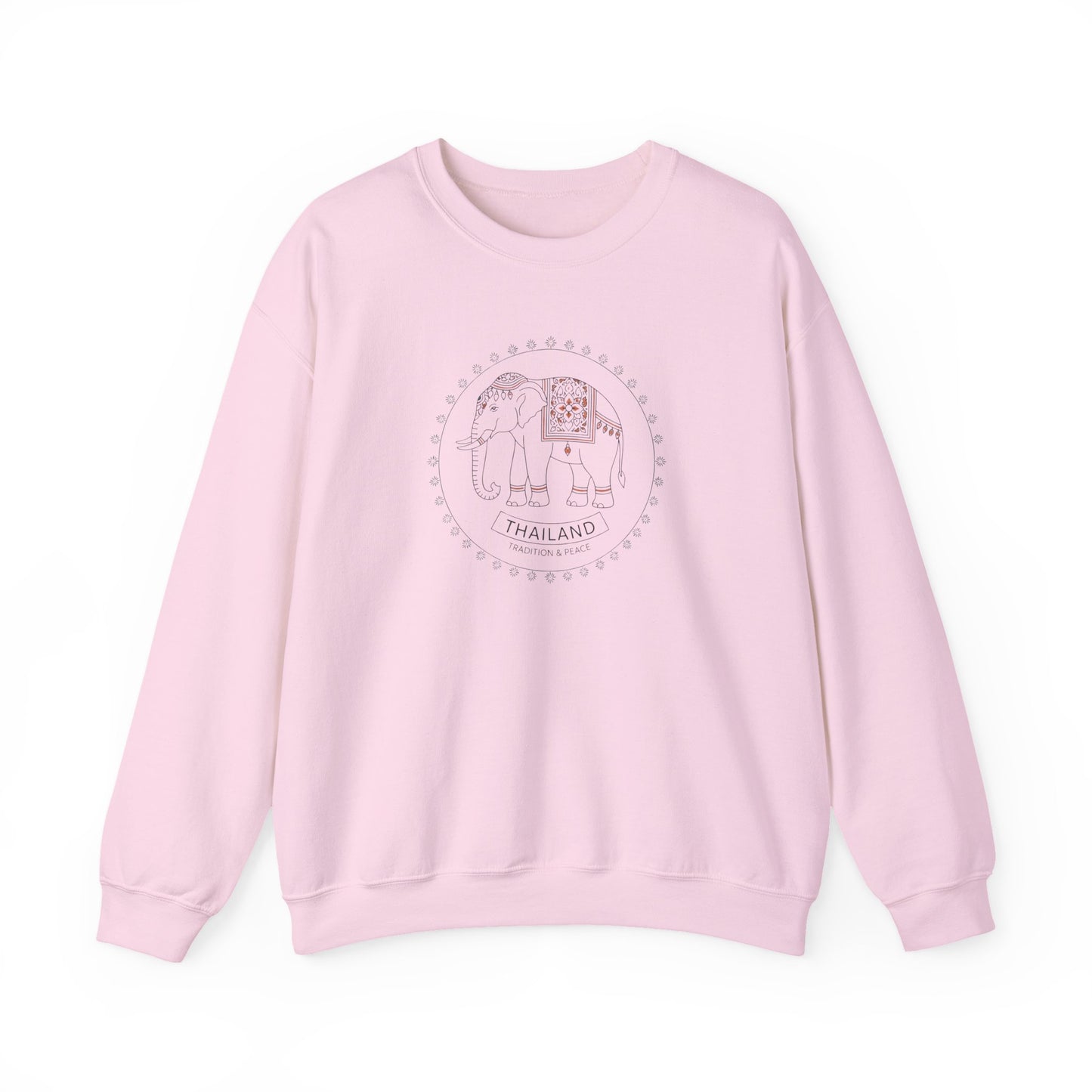 thailand tradition & peace elephant crewneck sweatshirt