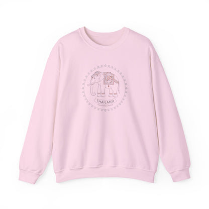 Thailand Tradition & Peace Elephant Crewneck Sweatshirt