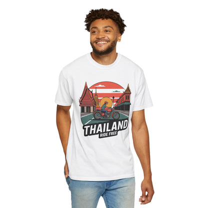 Thailand Retro Motorcycle Ride Travel Graphic T-Shirt