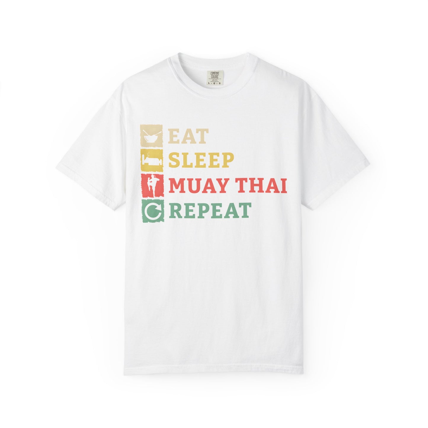 eat sleep muay thai repeat t shirt