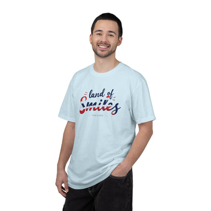 Land of Smiles Thailand Typographic Graphic T-Shirt