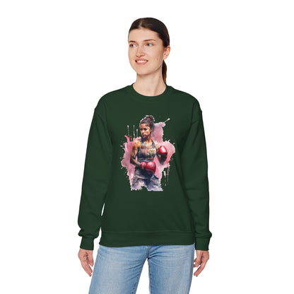 Muay Thai Lady Fighter Crewneck Sweatshirt