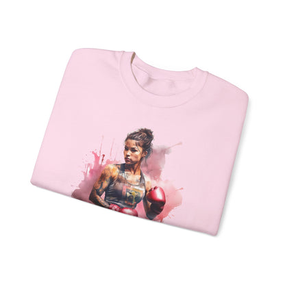 Muay Thai Lady Fighter Crewneck Sweatshirt