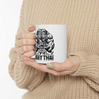 Muay Thai Tiger Ceramic Mug — Fierce Fighter 11oz/15oz