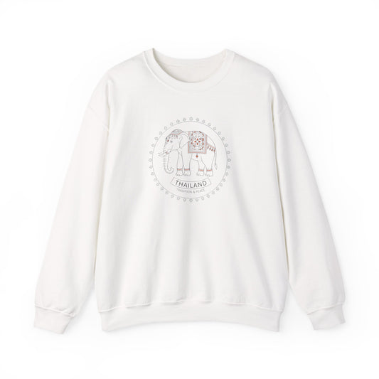 Thailand Tradition & Peace Elephant Crewneck Sweatshirt