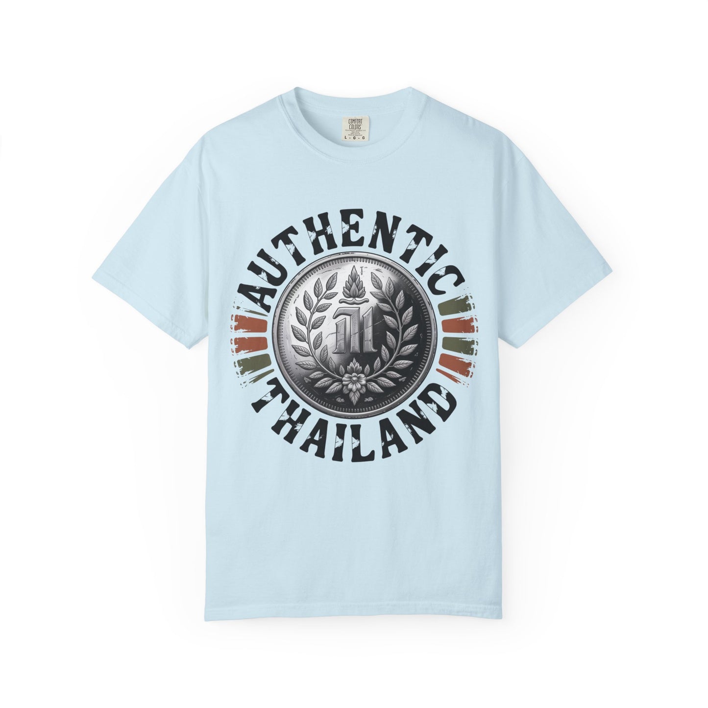 authentic thailand vintage coin emblem graphic t-shirt