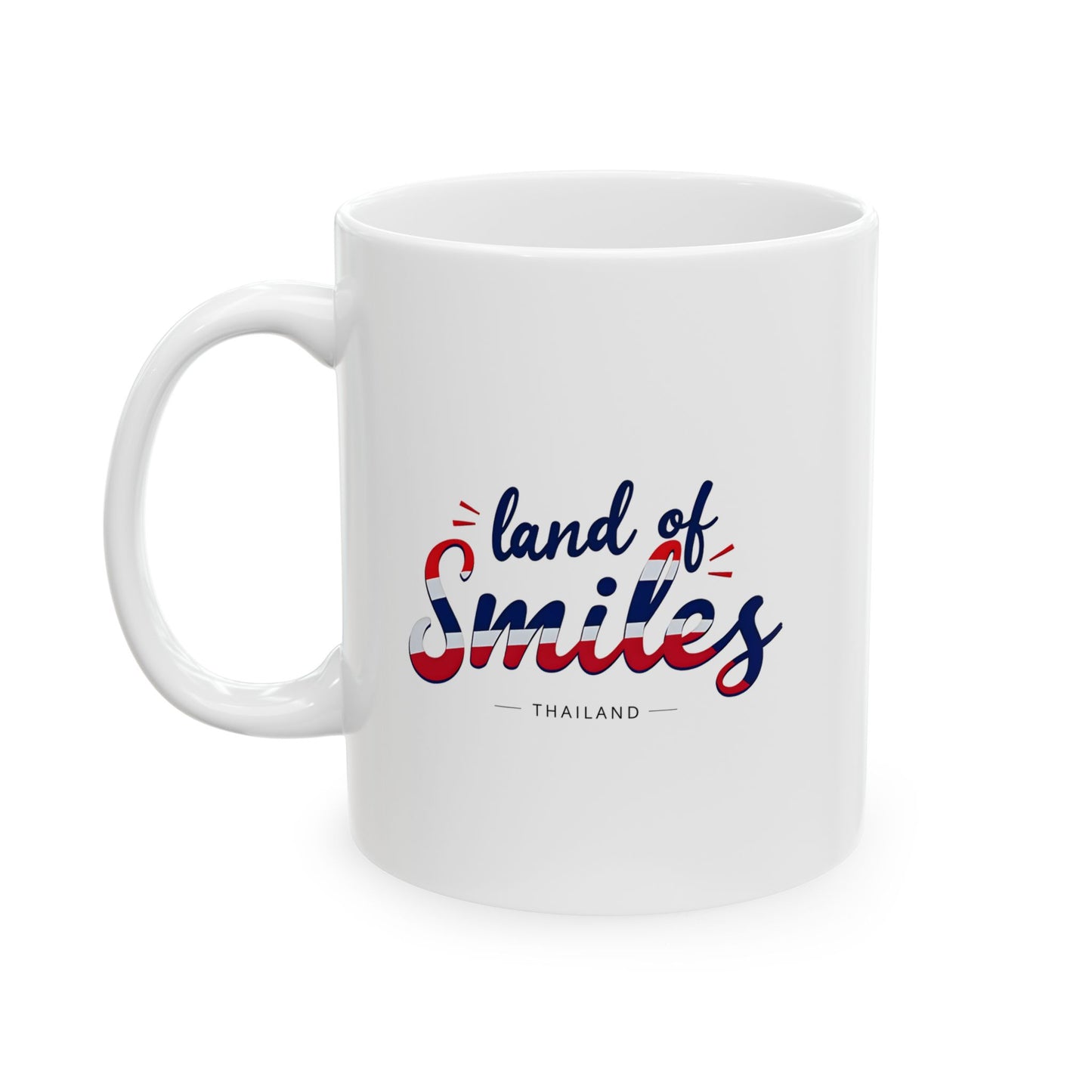 land of smiles thailand typography mug