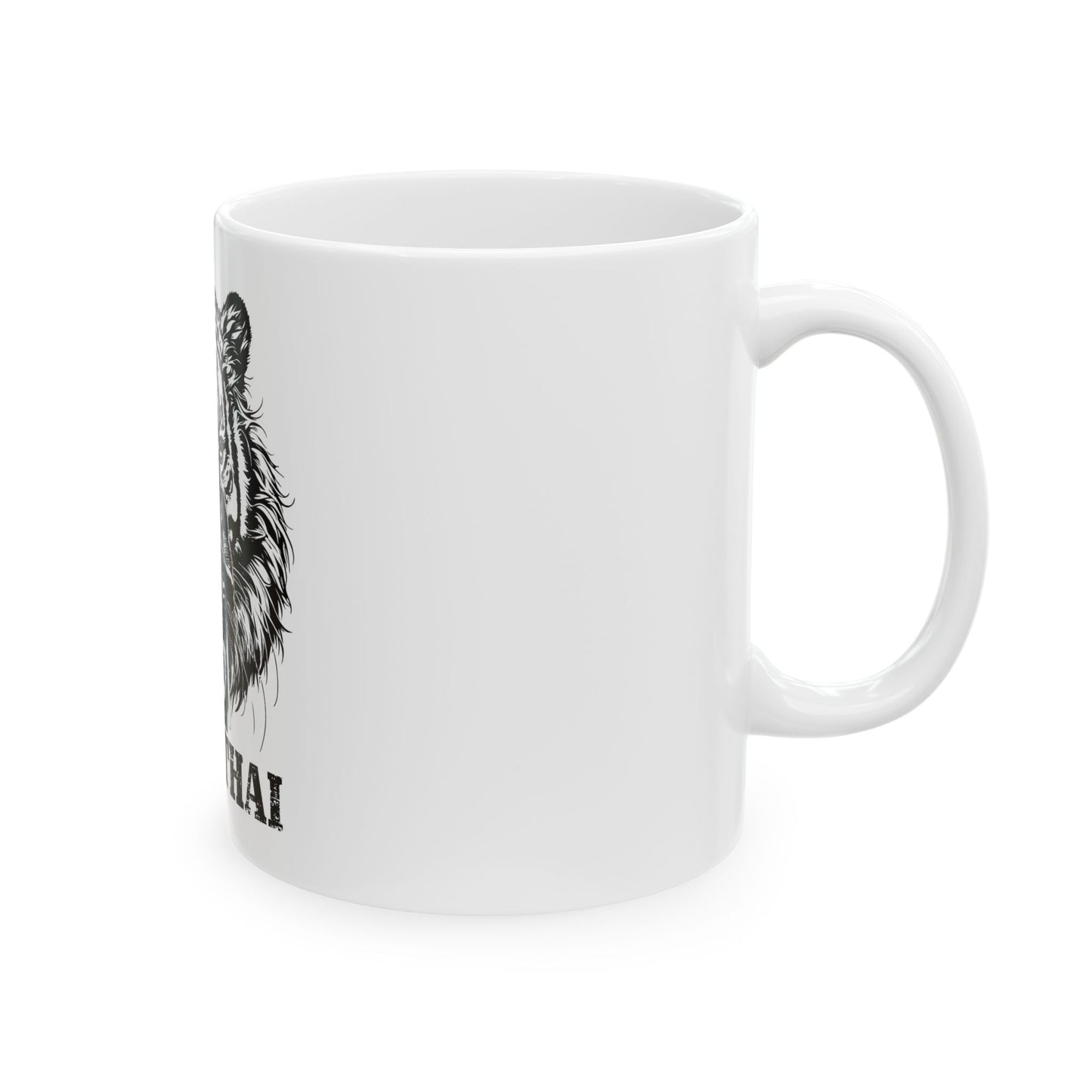 muay thai lion face mug