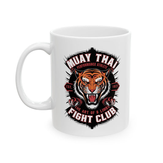 Muay Thai Fight Club Mug | Tiger Warrior Martial Arts Coffee Cup
