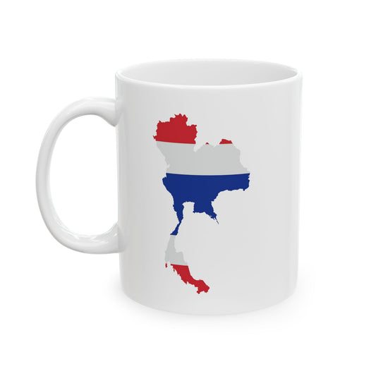 Thailand Flag Map Ceramic Mug