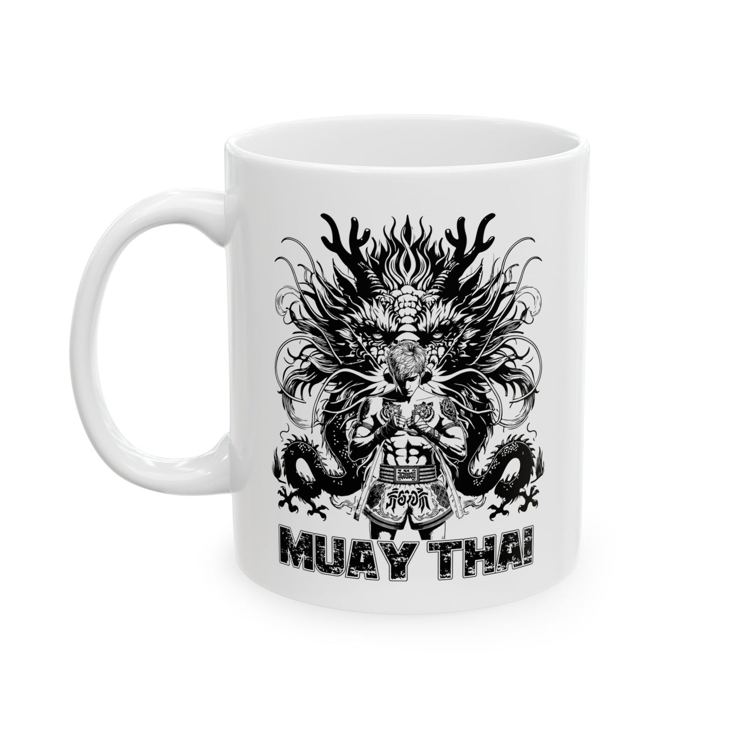 muay thai | victory is earned not given fighter mug