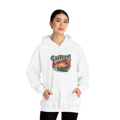 Patong Beach Thailand Travel Hoodie – Vintage Sunset Longtail Boat Design
