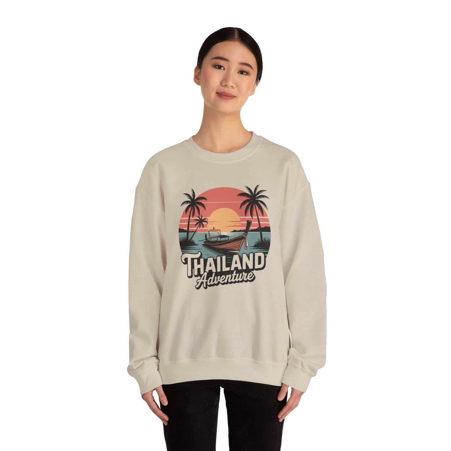 thailand longtail sunset crewneck sweatshirt