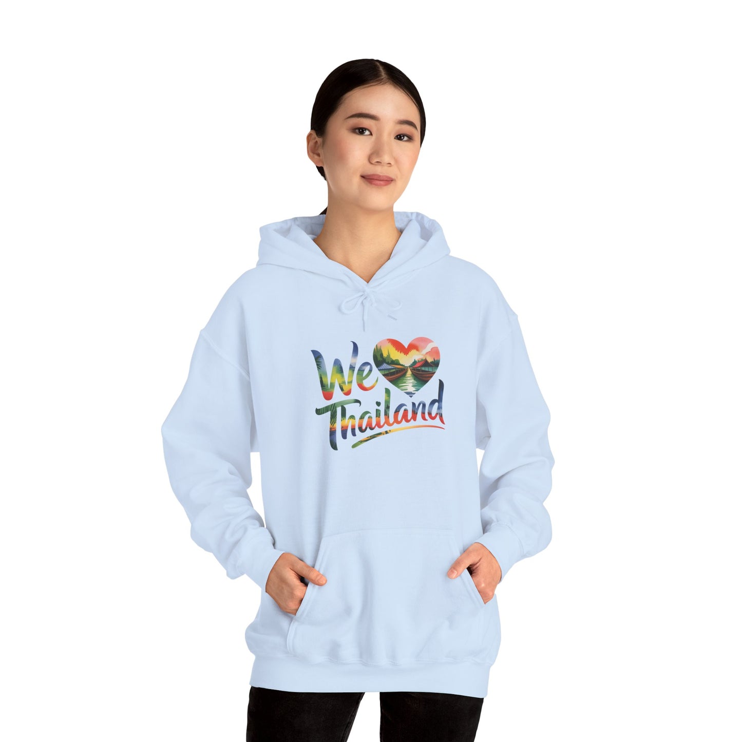we ♥ thailand hoodie — tropical heart travel sweatshirt for thailand lovers