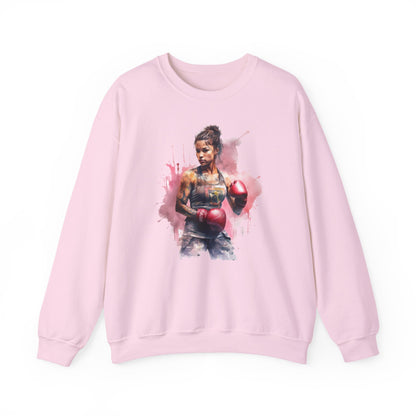 Muay Thai Lady Fighter Crewneck Sweatshirt