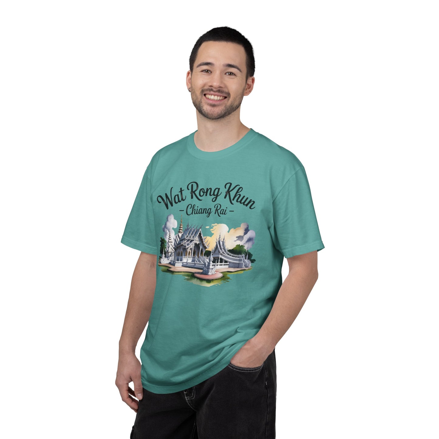 wat rong khun chiang rai t-shirt — thai temple travel souvenir tee