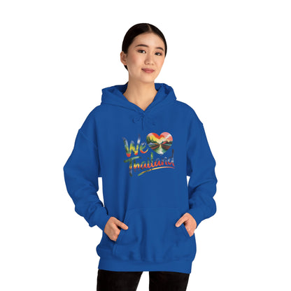 We ♥ Thailand Hoodie — Tropical Heart Travel Sweatshirt for Thailand Lovers