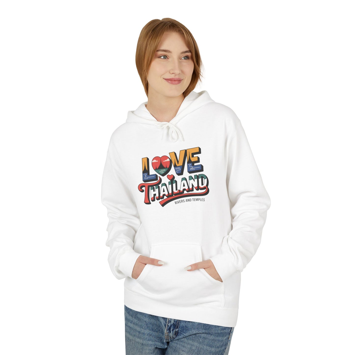 love thailand retro travel hoodie — colorful vintage thailand sweatshirt
